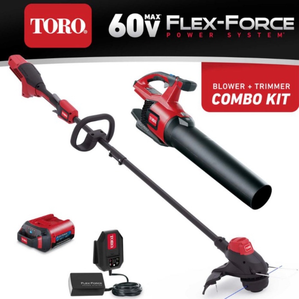 60-Volt Max Cordless Trimmer & Leaf Blower Combo!!